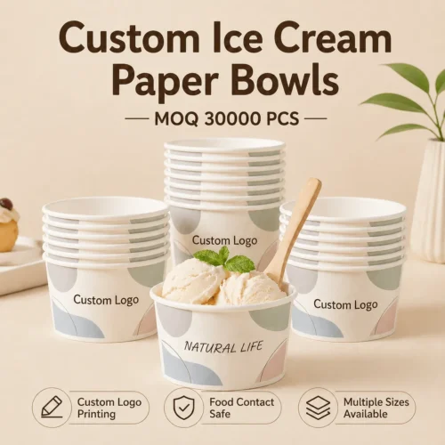 Custom Printed Ice Cream Bowls | MOQ 30,000 | Wholesale